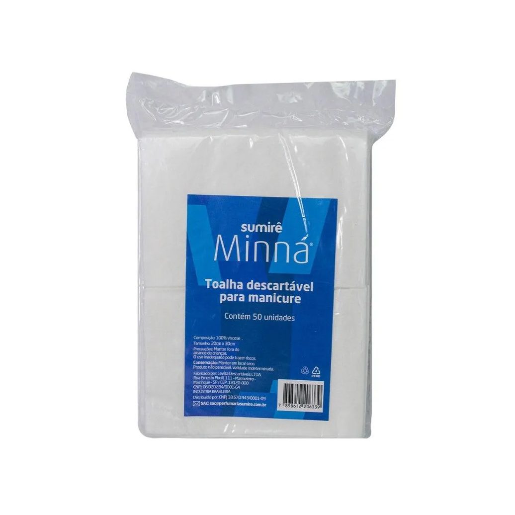 Toalha Descartável Manicure Minná 50un