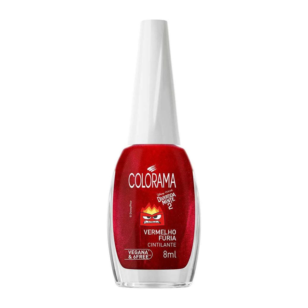 Esmalte Cintilante Colorama Divertidamente 2 8ml - Vermelho Fúria