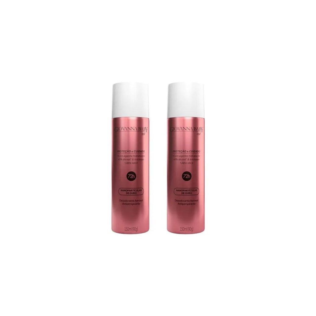 Desodorante Aero Giovanna Baby 150ml Rose - Kit C / 2un