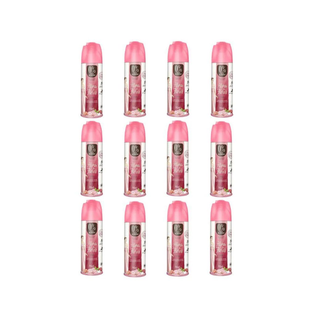 Desodorante Spray Alma de Flores Floral Intense 90ml - Kit C / 12un