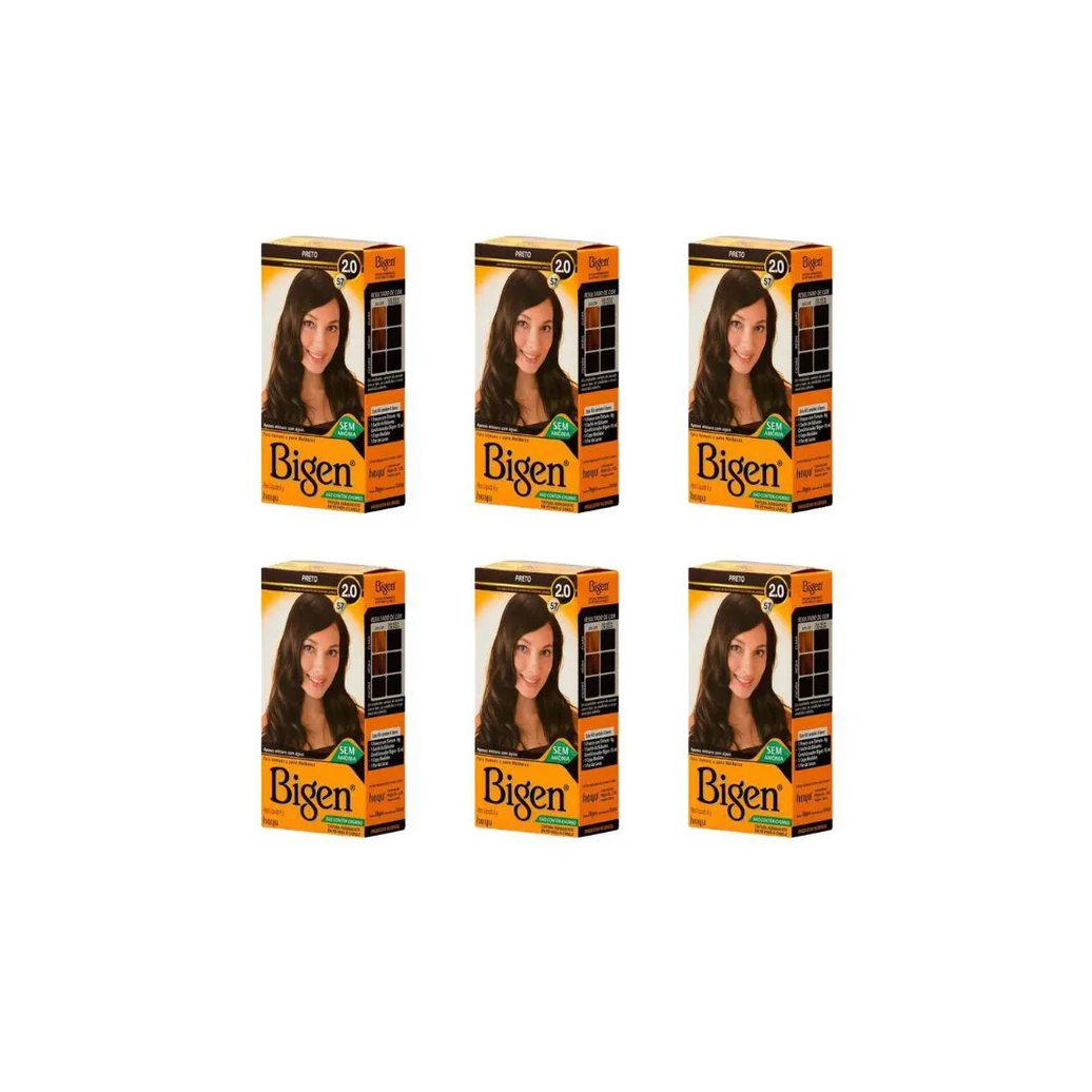 Coloraçao Bigen 57 Preto - Kit com 6un