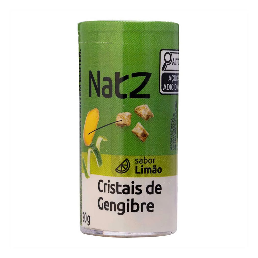 Cristais de Gengibre e Limão Natz 20g
