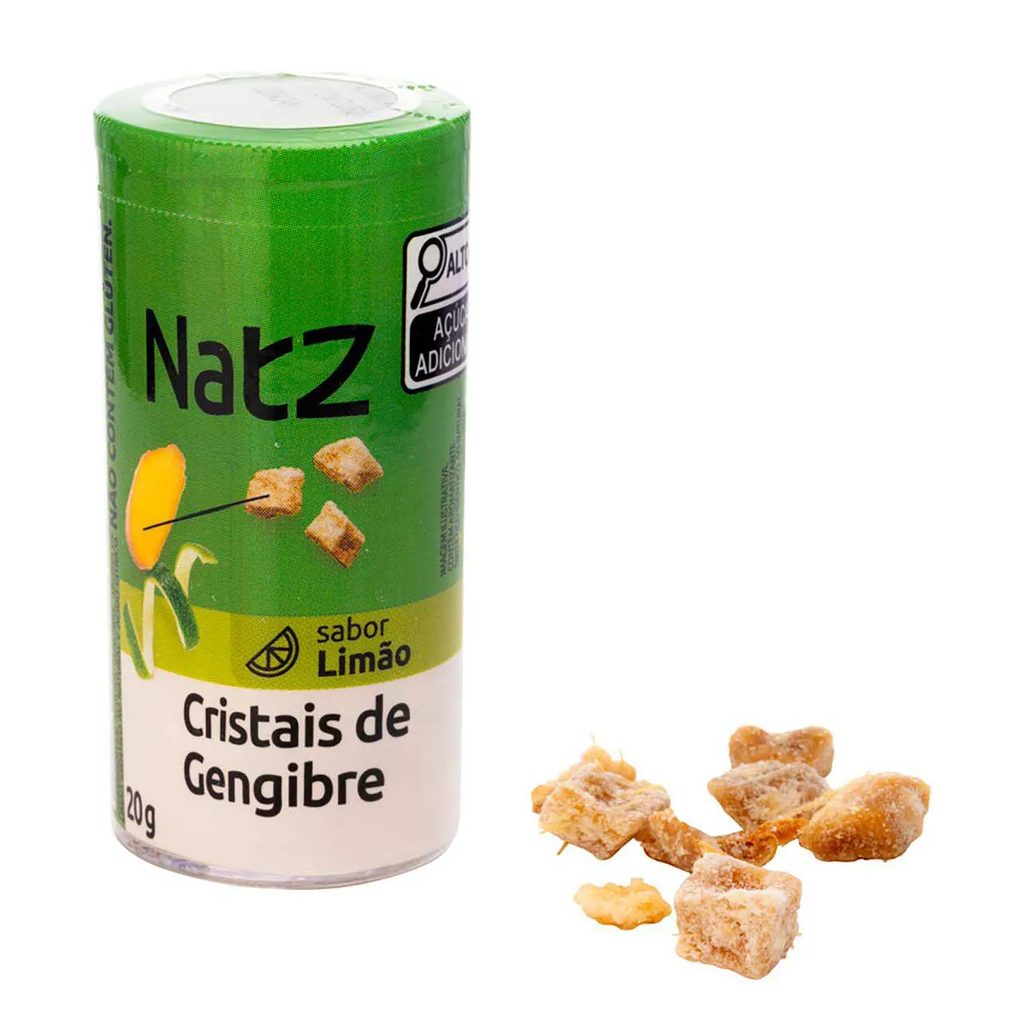 Cristais de Gengibre e Limão Natz 20g
