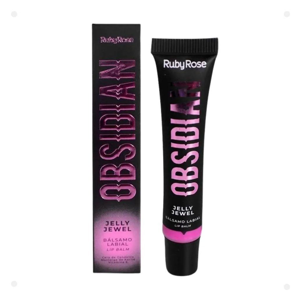 Lip Balm Ruby Rose Obsidian Jelly Jewel Rhodonite 10ml