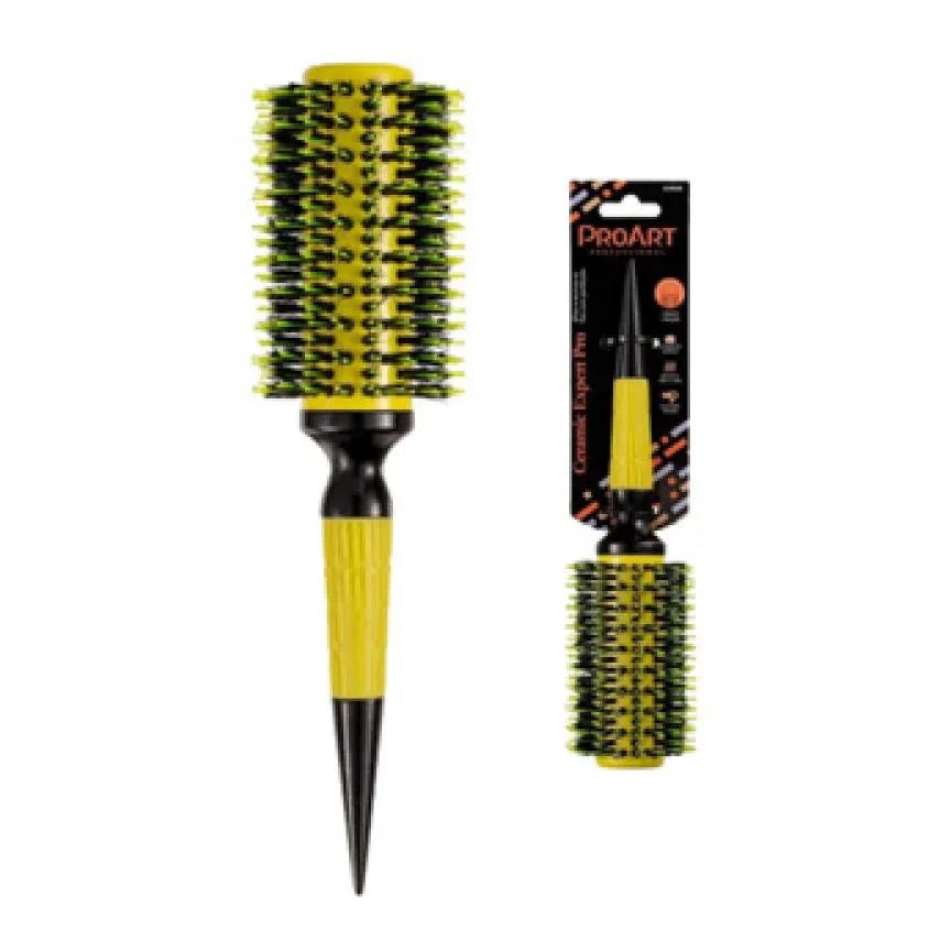 Escova Profissional de Cerâmica Expert Pro Amarela 33MM Proart Cerdas Duplas Cabo Antideslizante