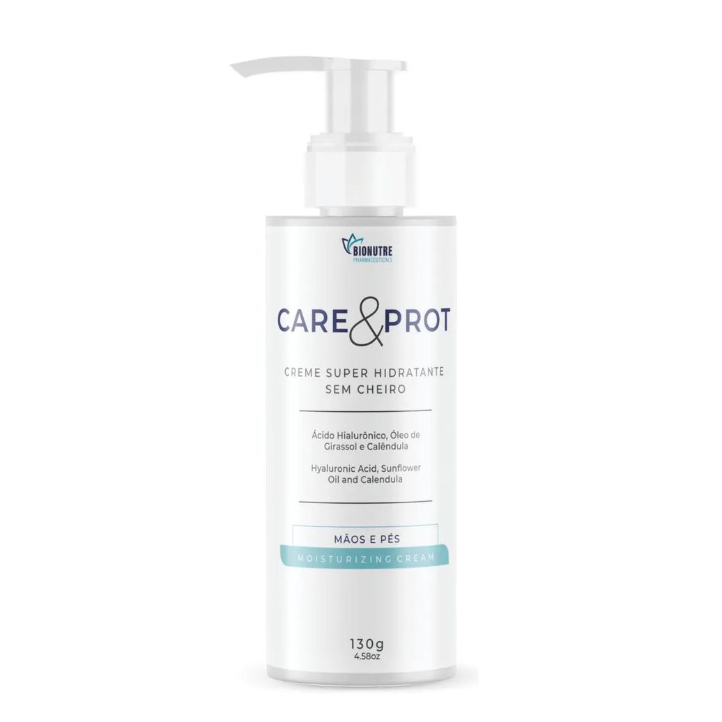 Creme Super Hidratante Pés e Mãos Sem Cheiro 130g Care&prot Bionutre Pharmaceuticals - Quimioterapia