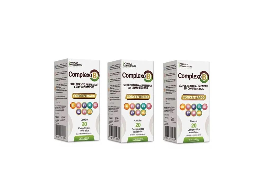 Kit C/3 Complexo B Concentrado C/20 comprimidos - Arte Nativa