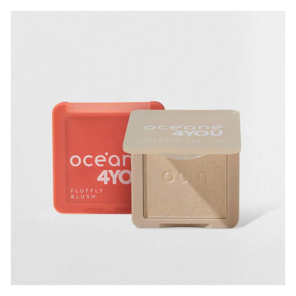 Kit Blush Cremoso Pêssego + Iluminador Facial Perolado 4you (2 Produtos)