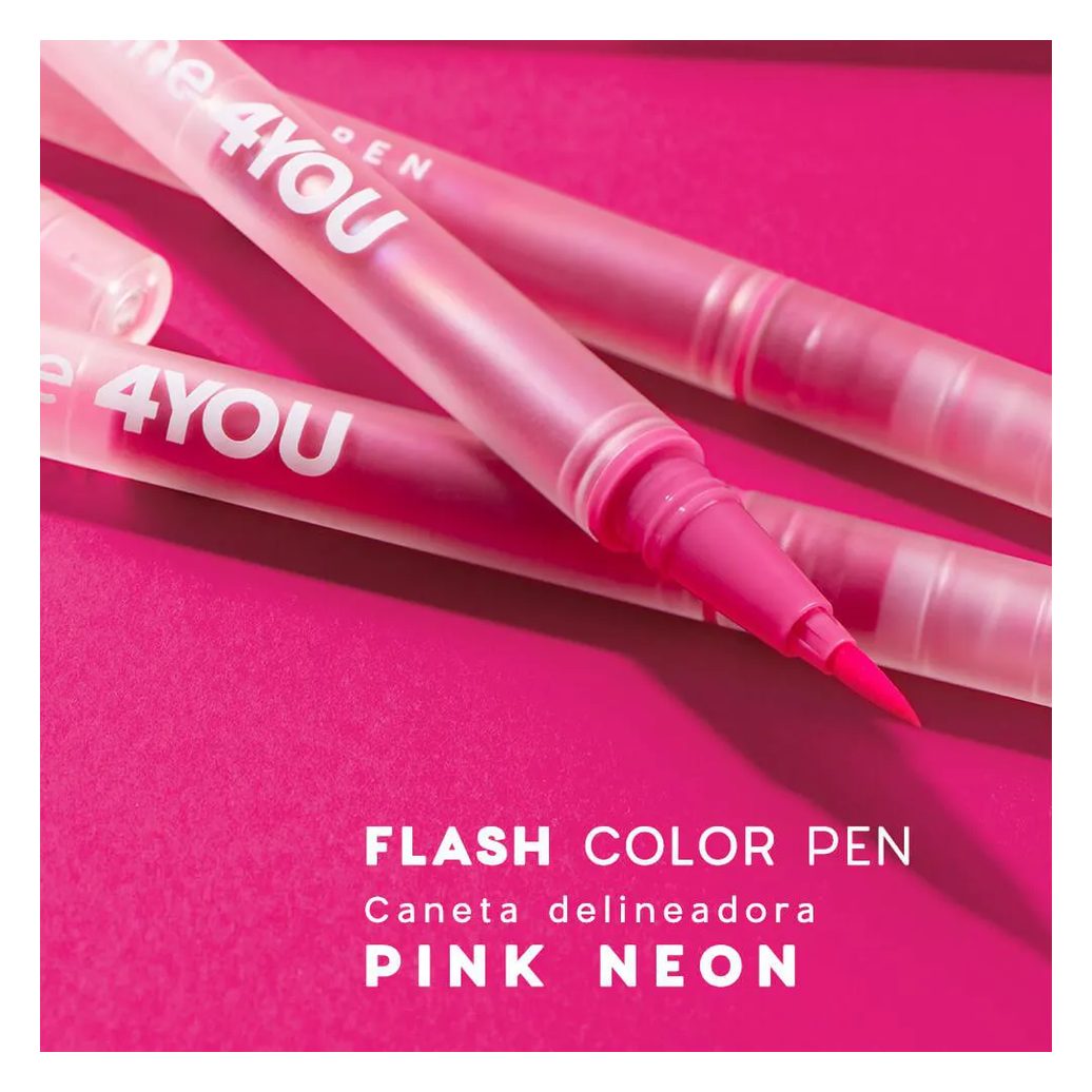 Caneta Delineadora Rosa - Flash Color Pen Neon Pink 4you 1,2ml