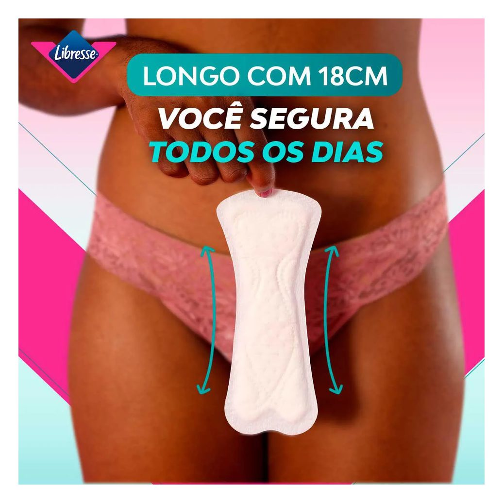 Protetor Diário Libresse Pure Sensitive Longo Sem Fragrância 40 unidades