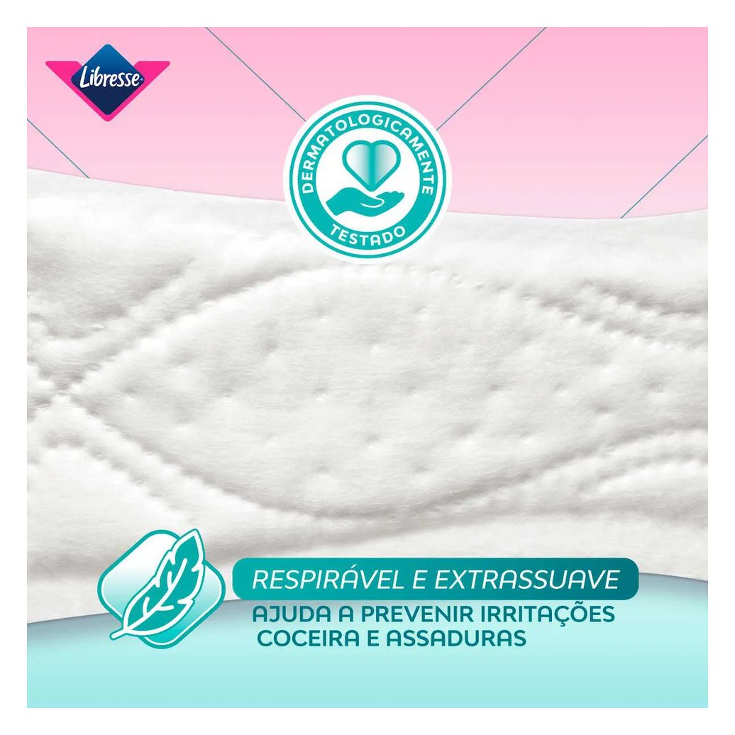 Protetor Diário Libresse Pure Sensitive Longo Sem Fragrância 40 unidades