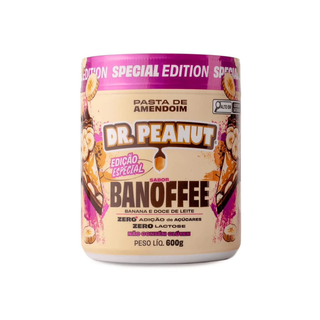 Pasta de Amendoim Banoffee com Whey Protein Dr. Peanut 600G