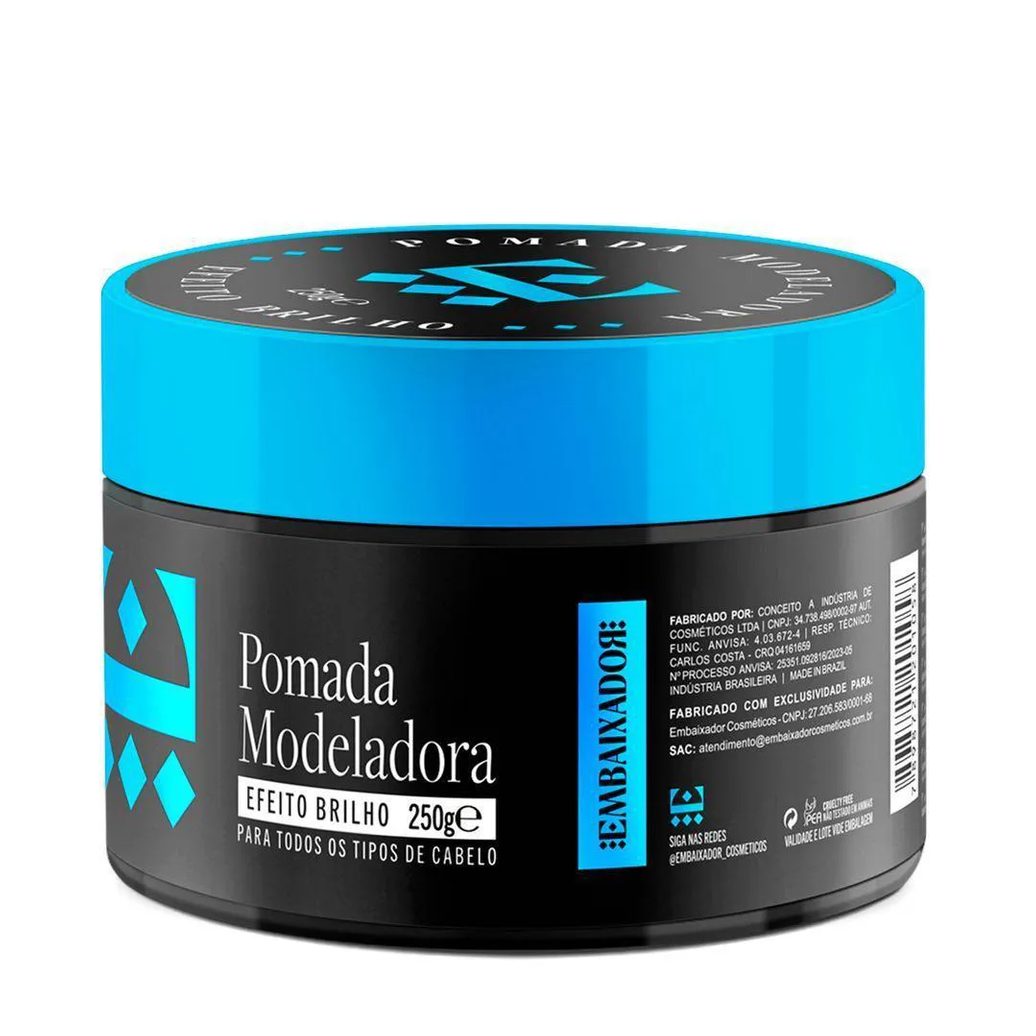 Pomada para Cabelo Efeito Brilho Embaixador 250g