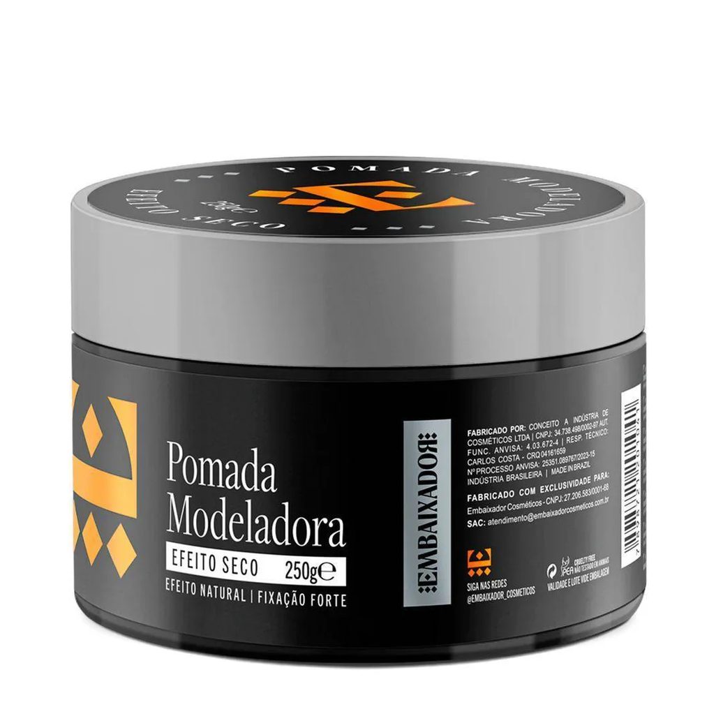 Pomada para Cabelo Efeito Seco Embaixador 250g