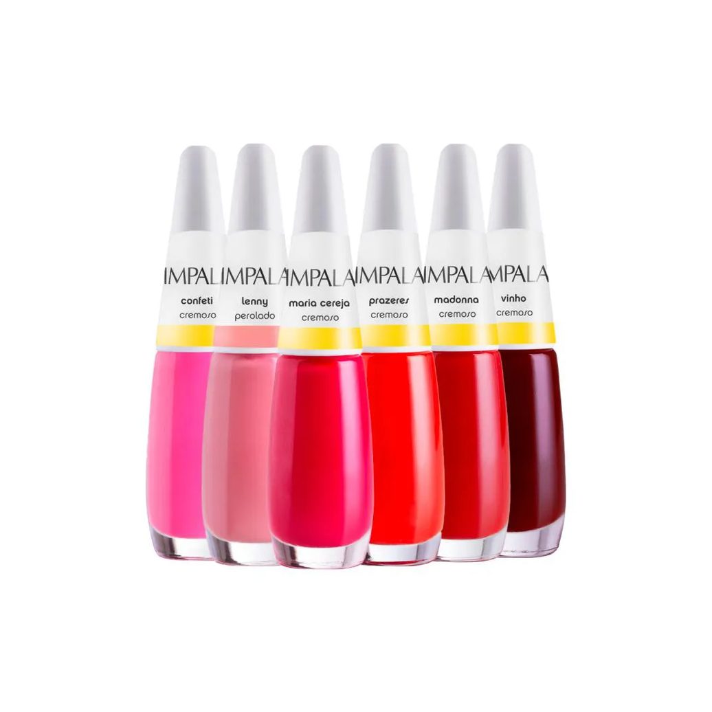 Kit Esmaltes Impala Vermelhos