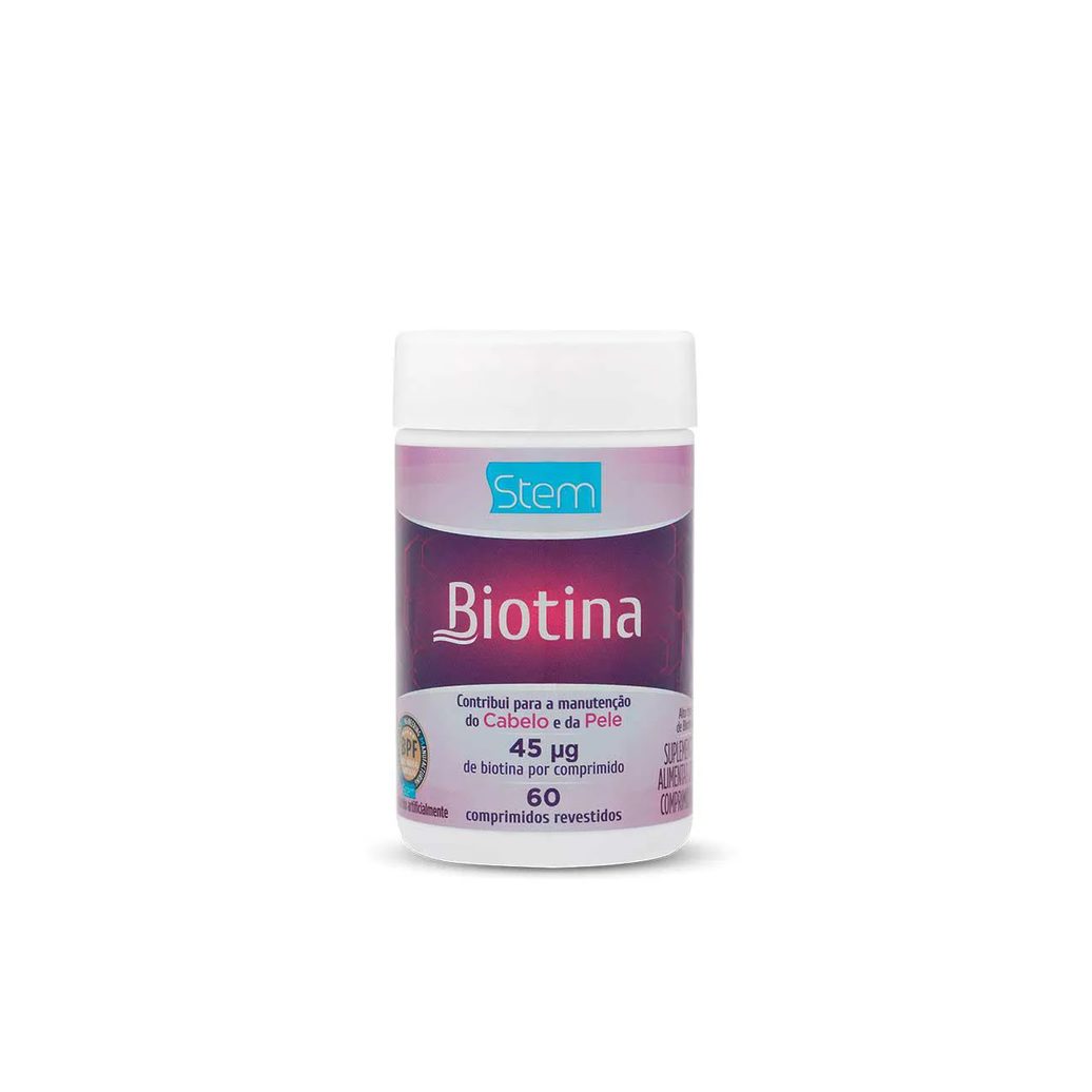 Suplemento Alimentar Biotina para Cabelo e Pele com 60 comprimidos