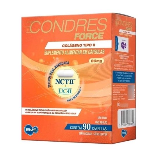 Suplemento Condres Force Colágeno Tipo ii 90 caps – ems