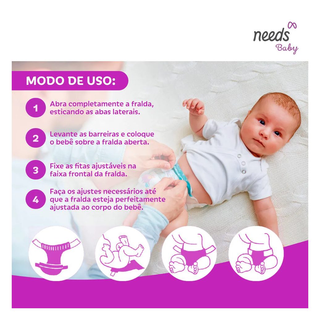 Fralda Needs Baby Ultrasafe XXG 54 Unidades