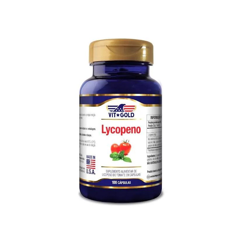Licopeno de Tomate Vitgold 100 Cápsulas