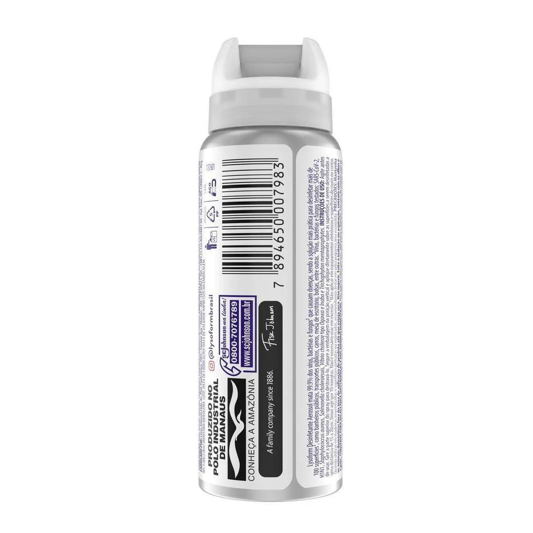 Desinfetante Aerossol Superfícies para Uso Geral Original Lysoform Frasco 55ml