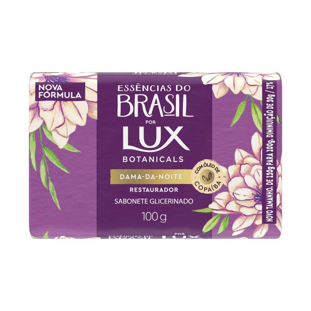SABONETE EM BARRA GLICERINADO LUX BOTANICALS ESSêNCIAS DO BRASIL DAMA DA NOITE 100G