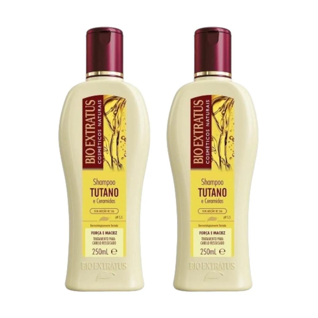 Kit 2 Shampoo Limpeza Suave Tutano 250 Ml Bio Extratus