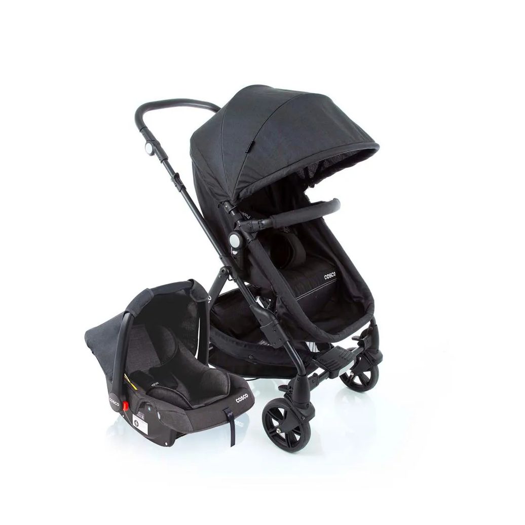 Travel System Poppy Duo Cosco - Preto Mescla