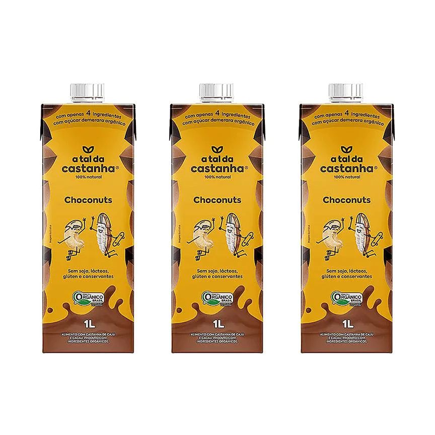 Kit 3x: Leite Vegetal Choconuts Orgânico a Tal da Castanha 1l