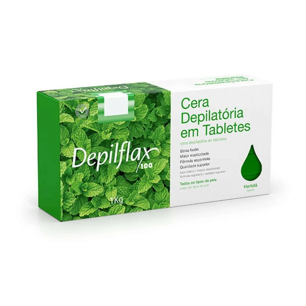 Cera Depilatoria Quente Hortela 1kg Depiflax