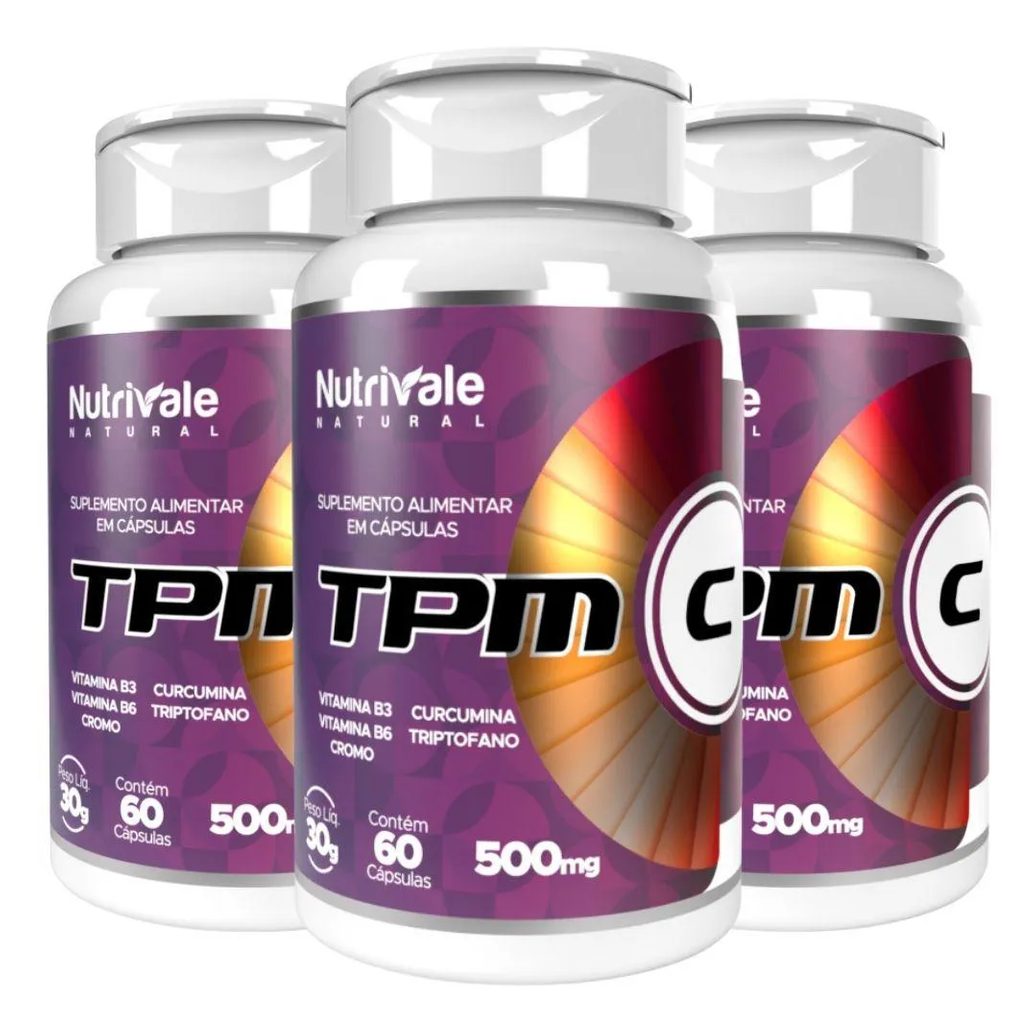 Kit 3x Tpm-c 60 cápsulas - Nutrivale
