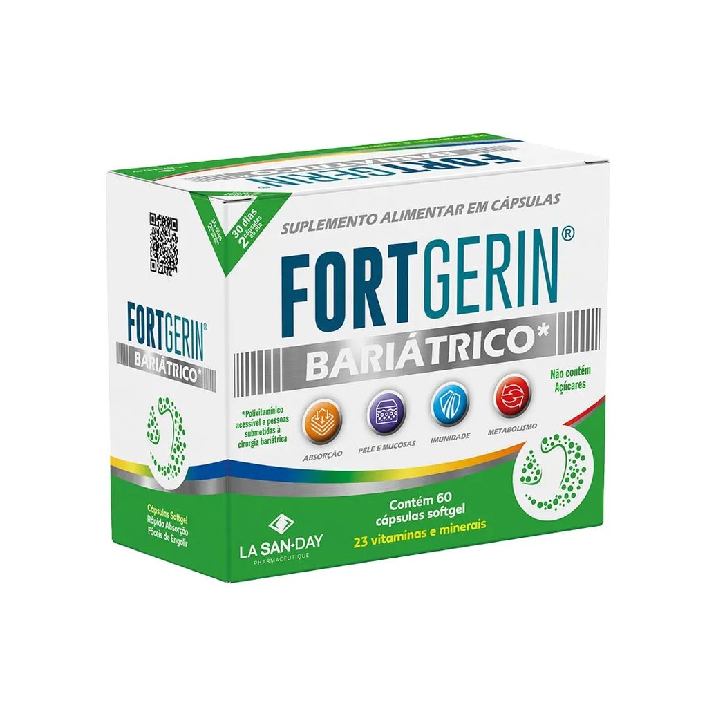 Suplemento Alimentar Fortgerin Bariatrico Com 60 Capsulas Lasanday