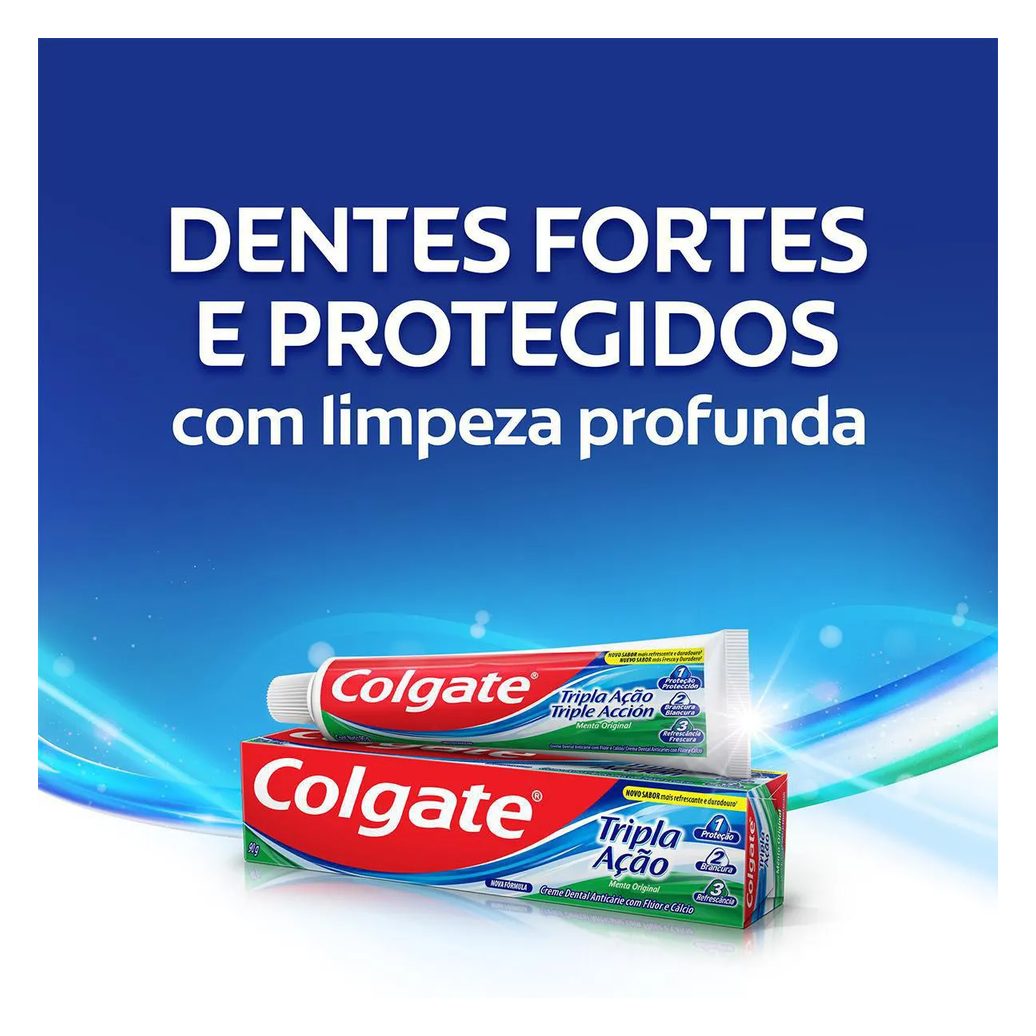 Creme Dental Colgate Tripla Ação Anticárie Menta Original 90g