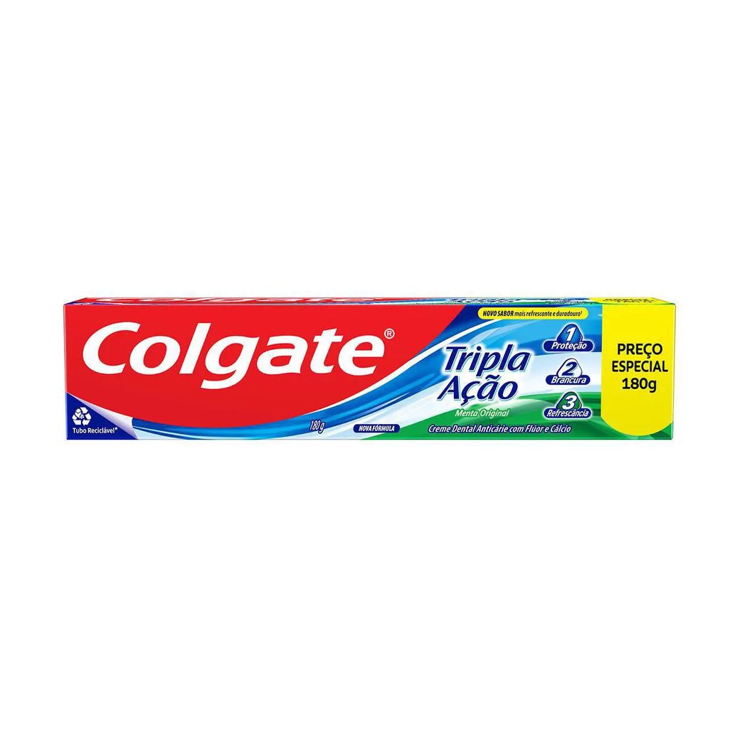 Creme Dental Colgate Tripla Ação Anticárie Menta Original 180g