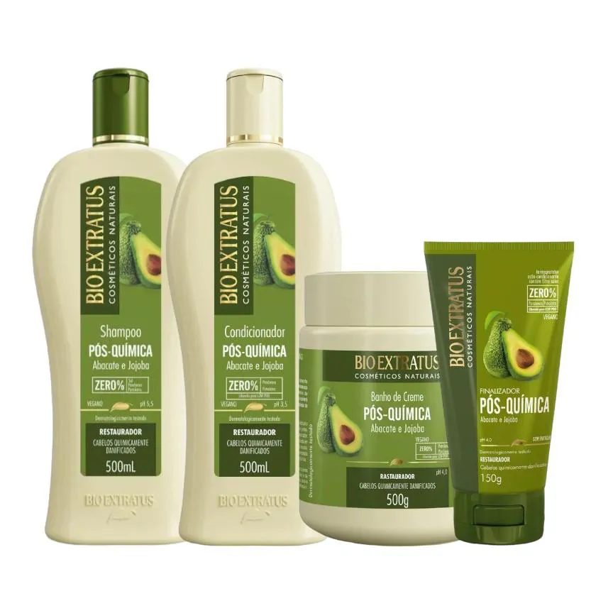Kit 1 Shampoo 1 Condicionador 1 Banho Creme 500Ml 1 Finalizador 150 Ml