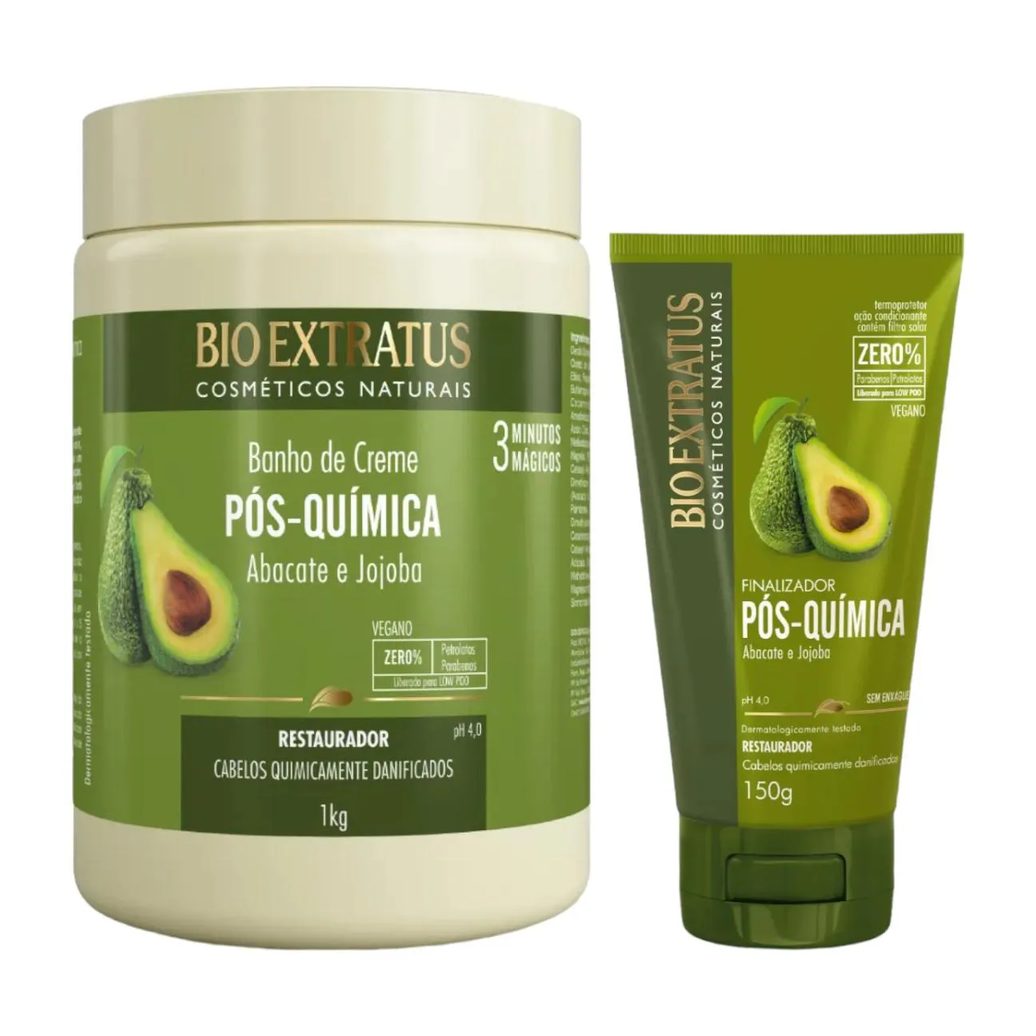 Kit Pós Química Finalização Capilar 1 Banho de Creme 1Kg 1 Finalizador 150Ml