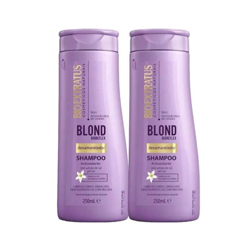 Kit 2 Shampoo Desamarelador Blond Bioreflex 250 Ml Bio Extratus