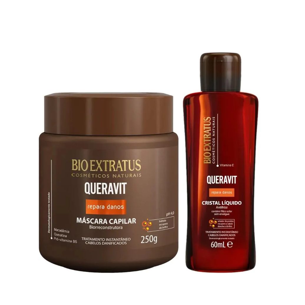 Kit Queravit Umectação Capilar 1 Máscara 250Ml 1 Cristal Líquido 60Ml