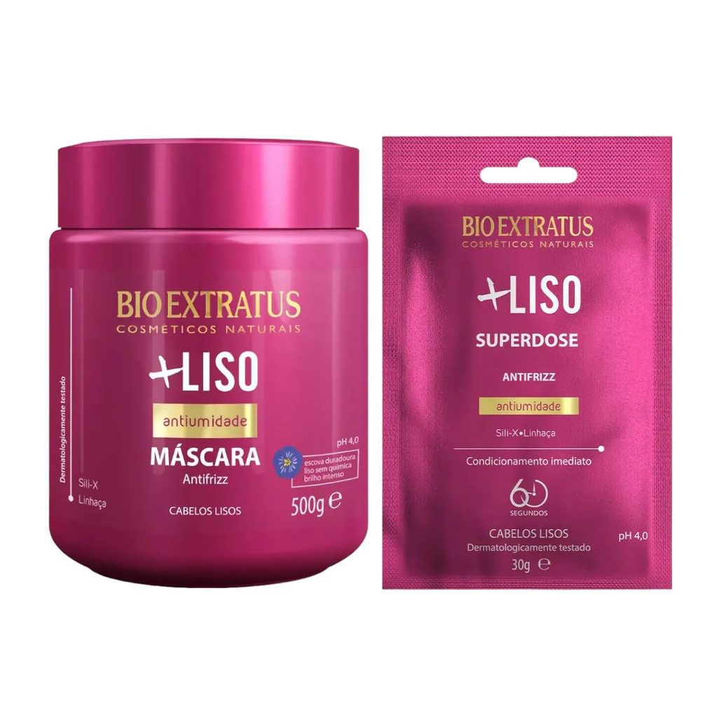 Kit Mais Liso 1 Máscara 500Ml 1 Dose 30G