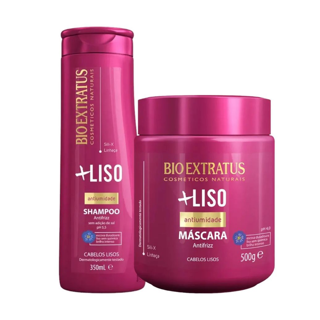 Kit Mais Liso 1 Shampoo 350Ml 1 Máscara 500Ml