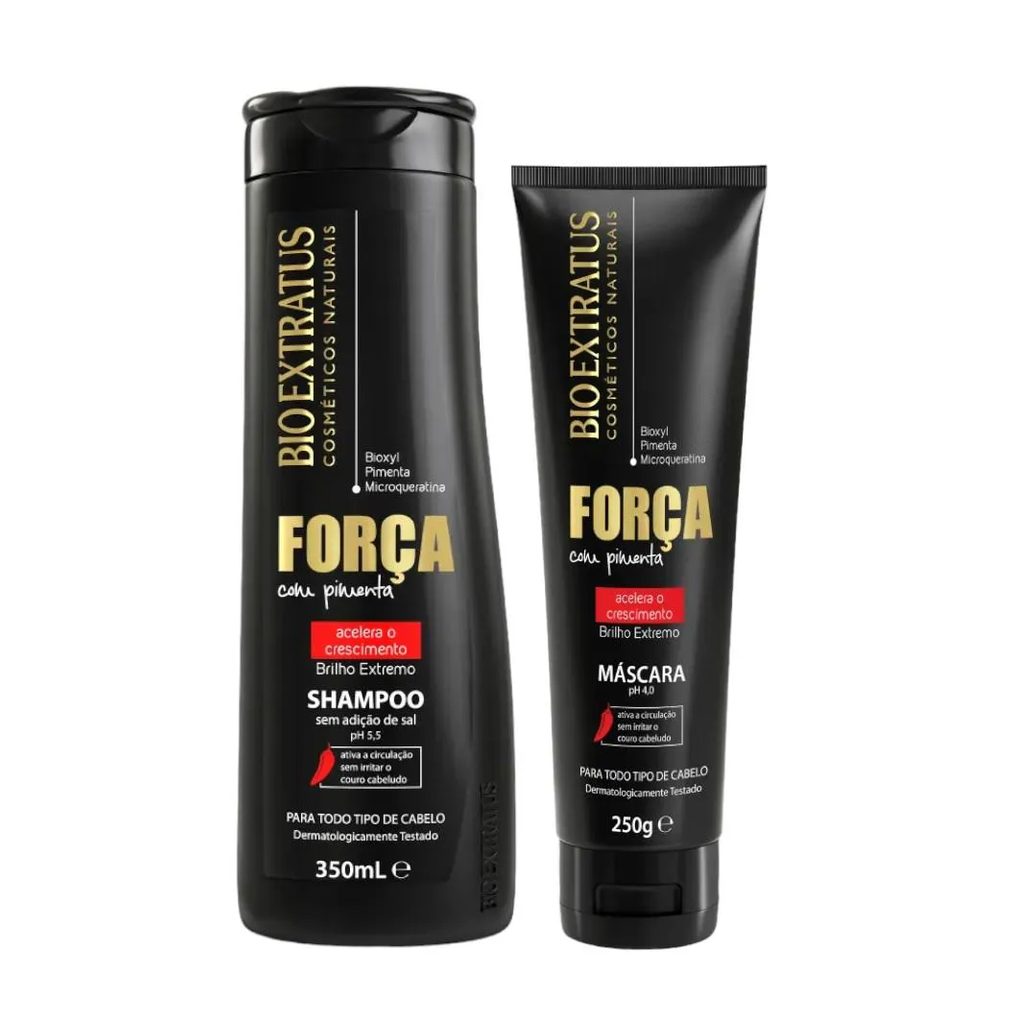 Kit Força com Pimenta 1 Shampoo 350Ml 1 Máscara 250Ml