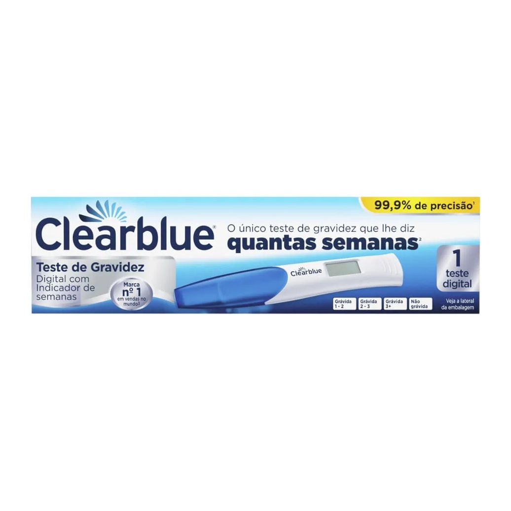 Teste De Gravidez Clearblue Digital Com 1 Unidade Com Indicador De Semanas Teste Rápido