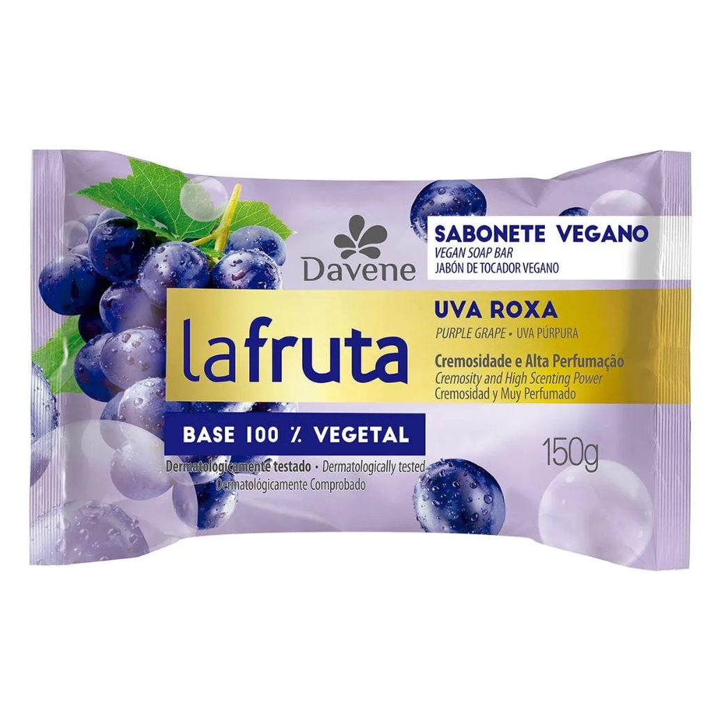 La Fruta Sabonete Uva Roxa Barra Vegetal 150g Davene