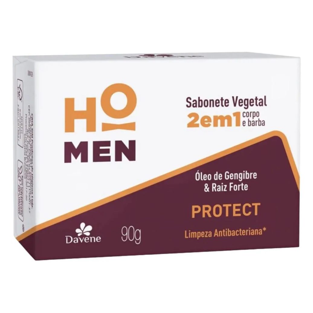 Sabonete Corpo / Barba Protect Antibacteriano Homen 90g Davene