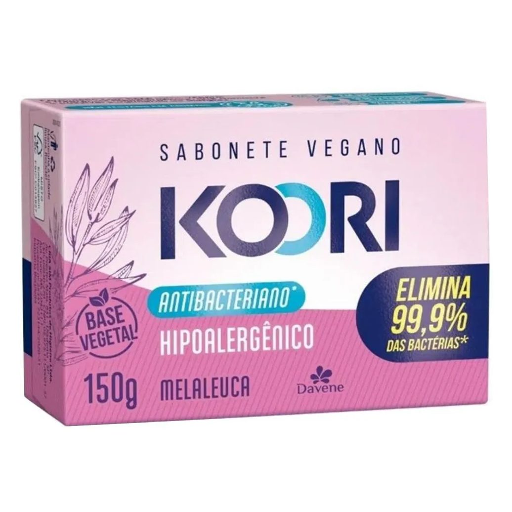 Sabonete Vegetal Koori Antibac Hipoalergenico 150g Davene