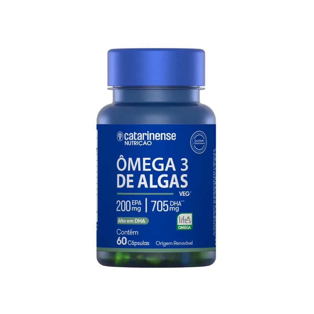 Omega 3 Biocultivado De Algas Catarinense Com 60 Capsulas