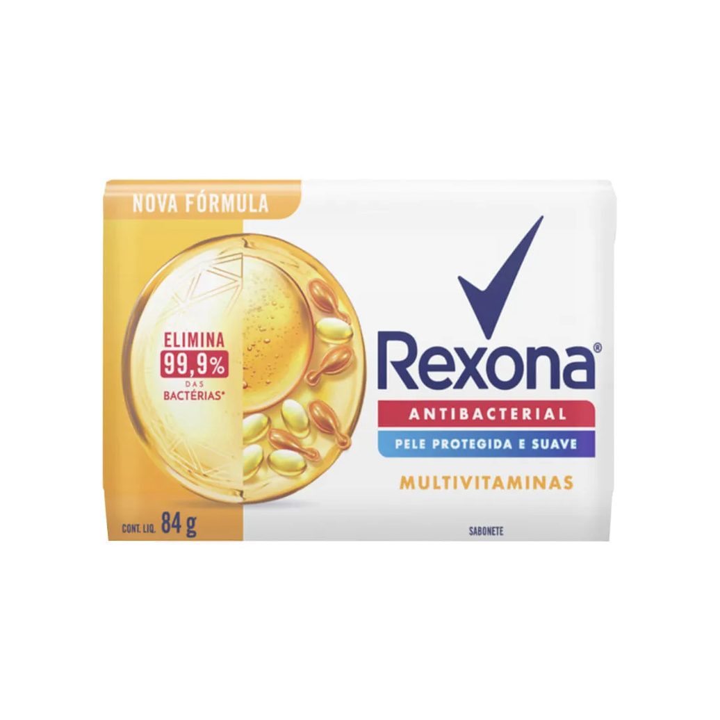 Sabonete Rexona Barra Antibacterial 84gr Multivitaminas