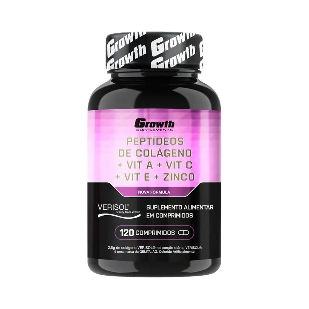 Peptídeos de Colágeno + Vit A + Vit C + Vit E + Zinco 120 comp