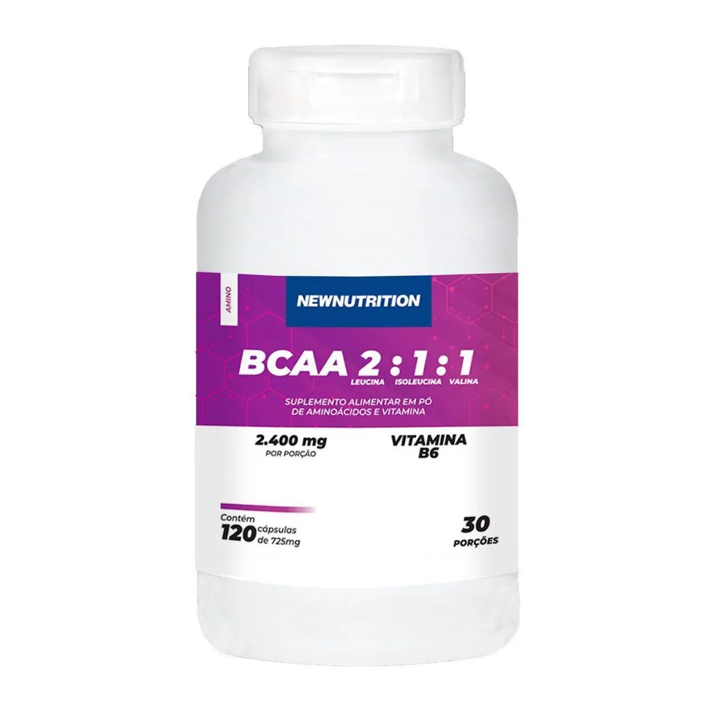 BCAA 2:1:1 2400mg Newnutrition 120 Cápsulas