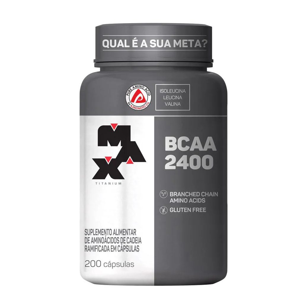 Bcaa Max Titanium 2400mg 200 cápsulas