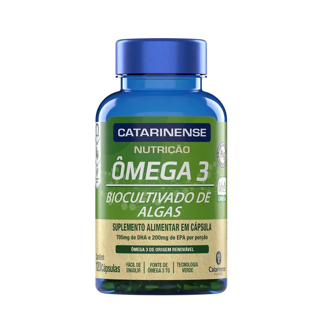 Ômega 3 Biocultivado de Algas Catarinense Nutrição 120 Cápsulas